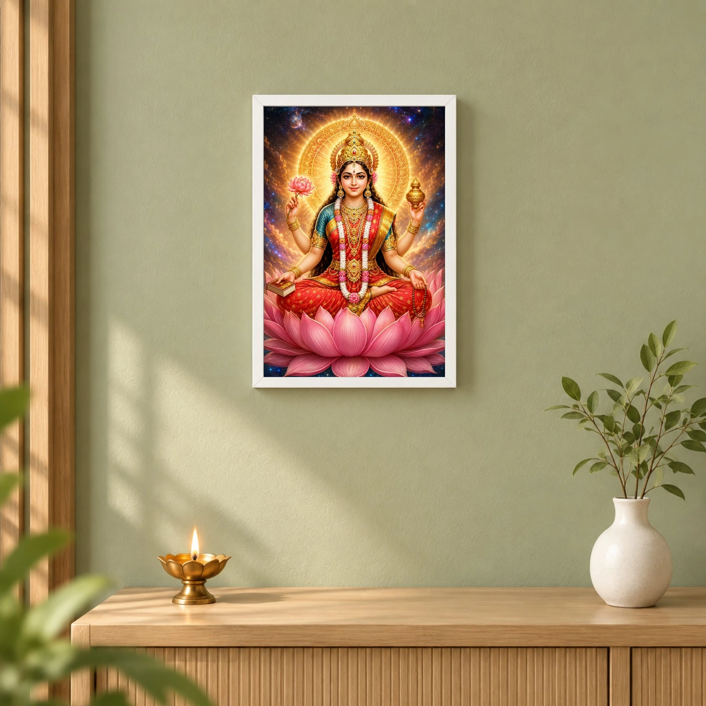 Gayatri Devi Cosmic Celestial Aura Photo Frame, view 6