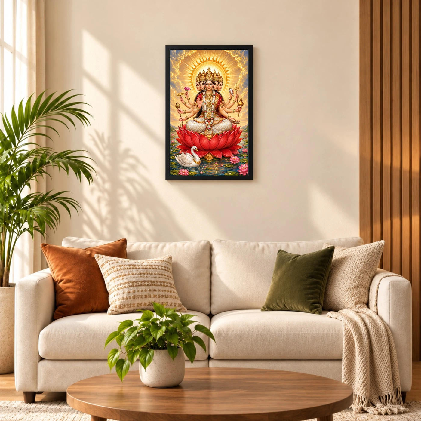 Gayatri Devi Five-Faced Solar Lotus Photo Frame, view 8