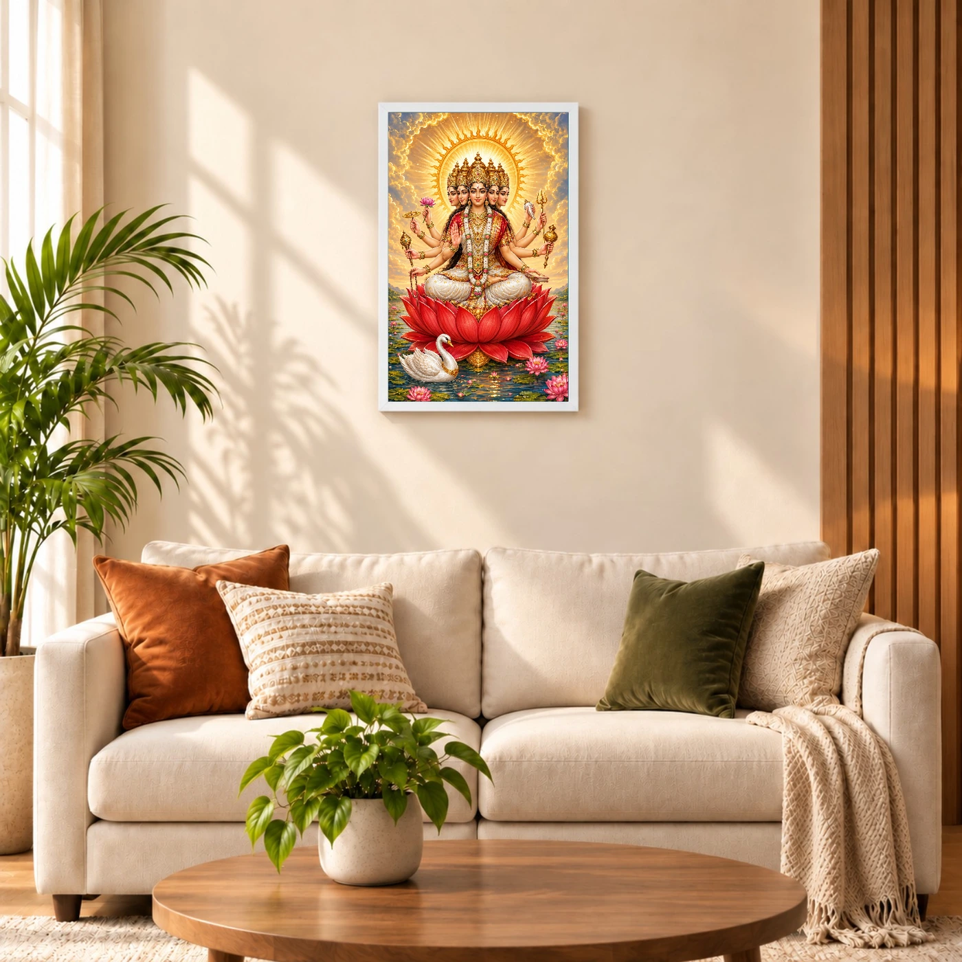 Gayatri Devi Five-Faced Solar Lotus Photo Frame, view 9