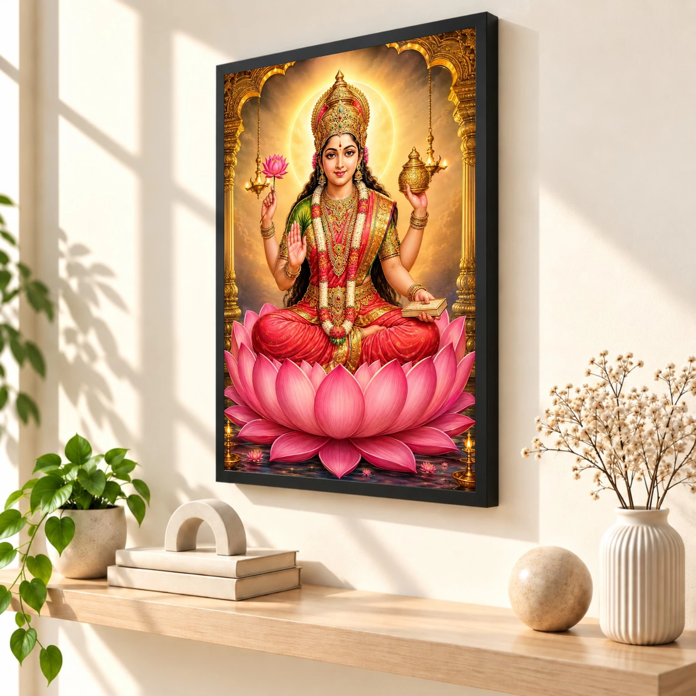 Gayatri Devi Heritage Temple Architecture Backdrop Photo Frame, view 2