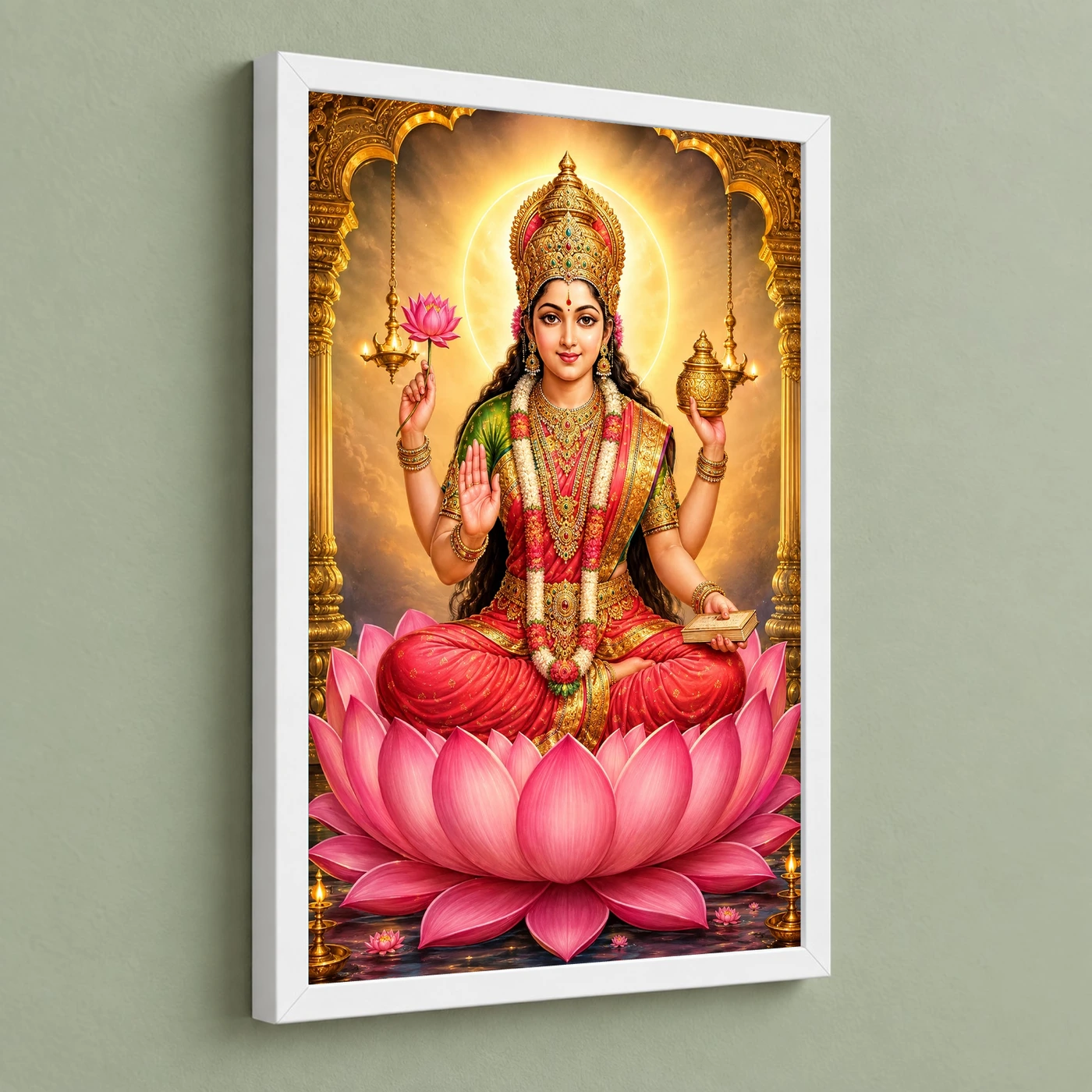 Gayatri Devi Heritage Temple Architecture Backdrop Photo Frame, view 5