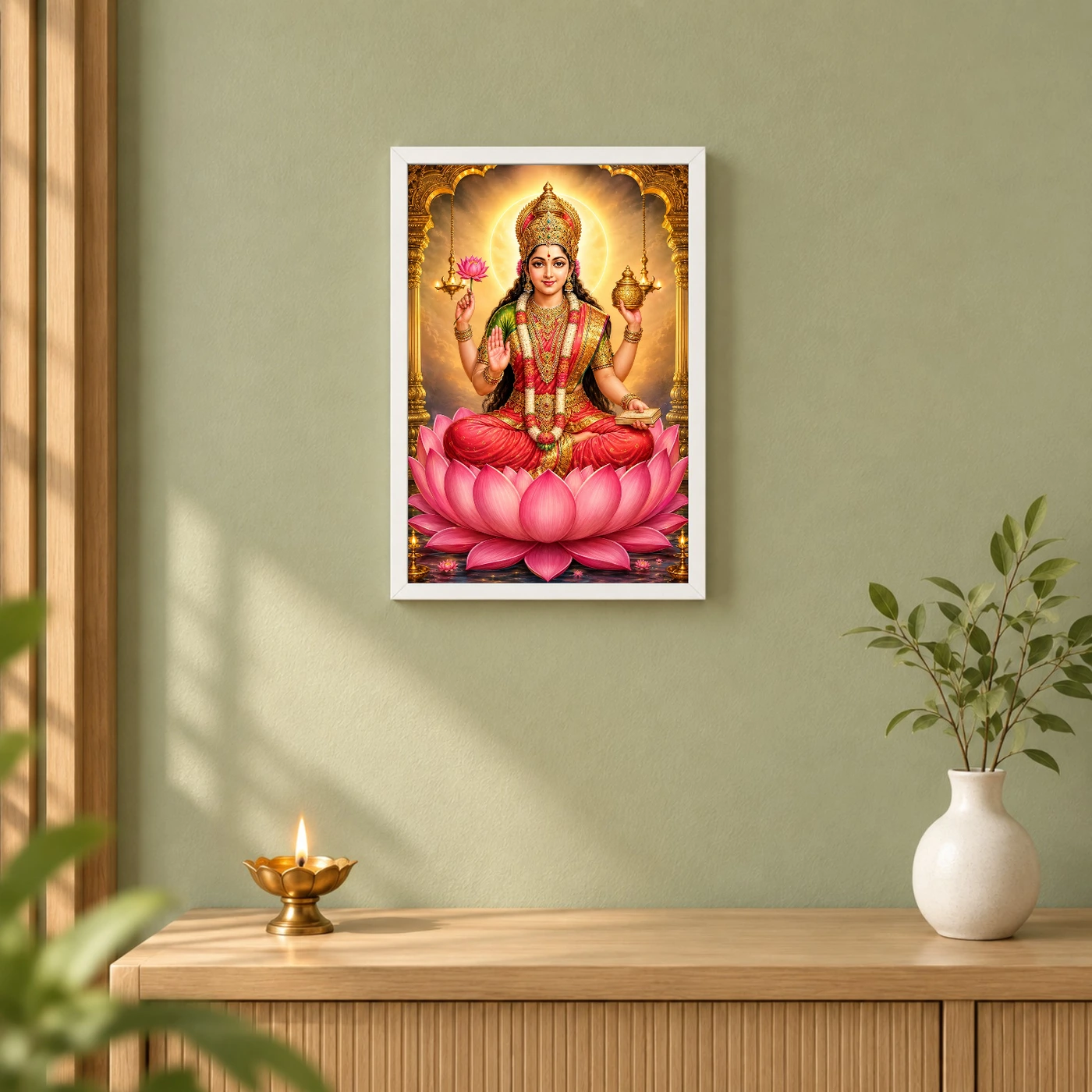 Gayatri Devi Heritage Temple Architecture Backdrop Photo Frame, view 6