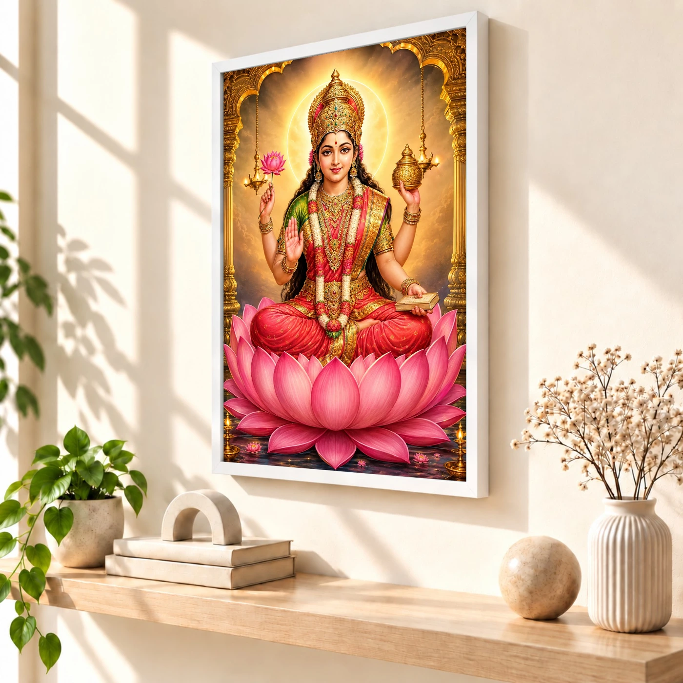 Gayatri Devi Heritage Temple Architecture Backdrop Photo Frame, view 7