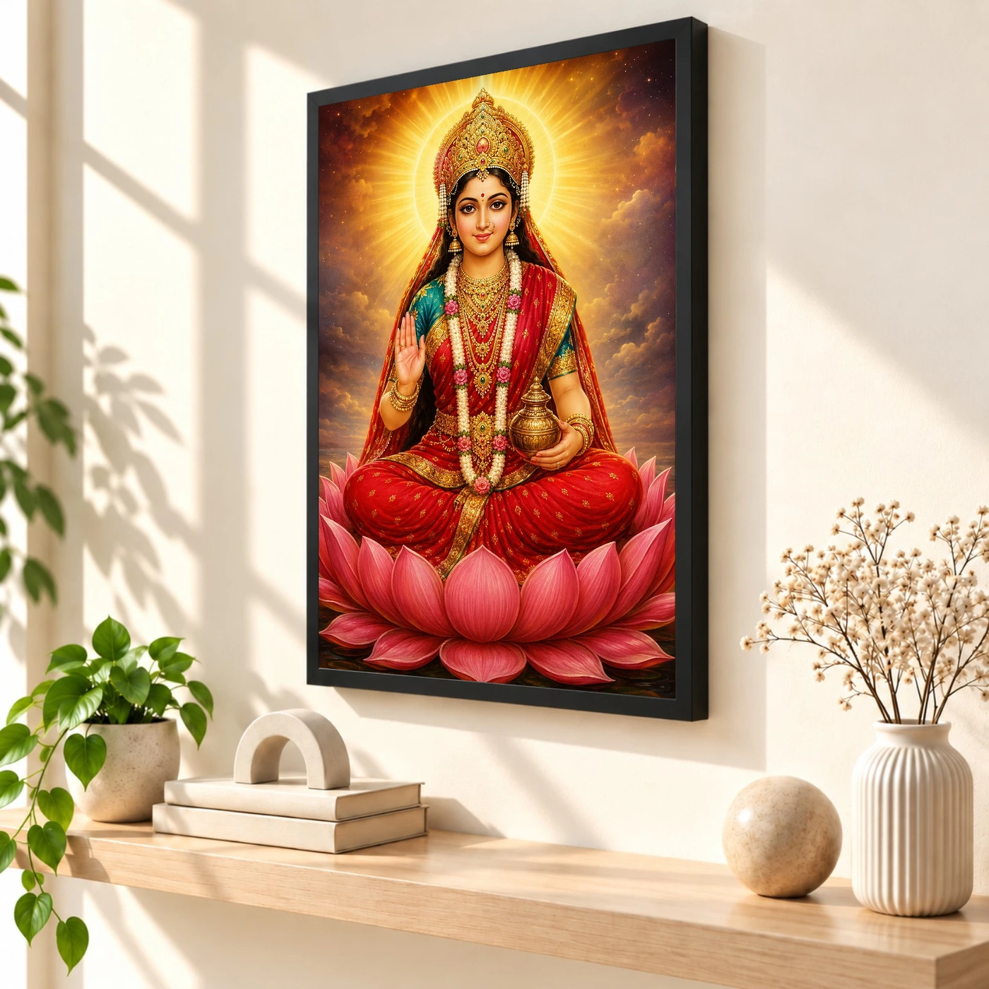 Gayatri Devi Peaceful Home Mandir Composition Photo Frame, view 2