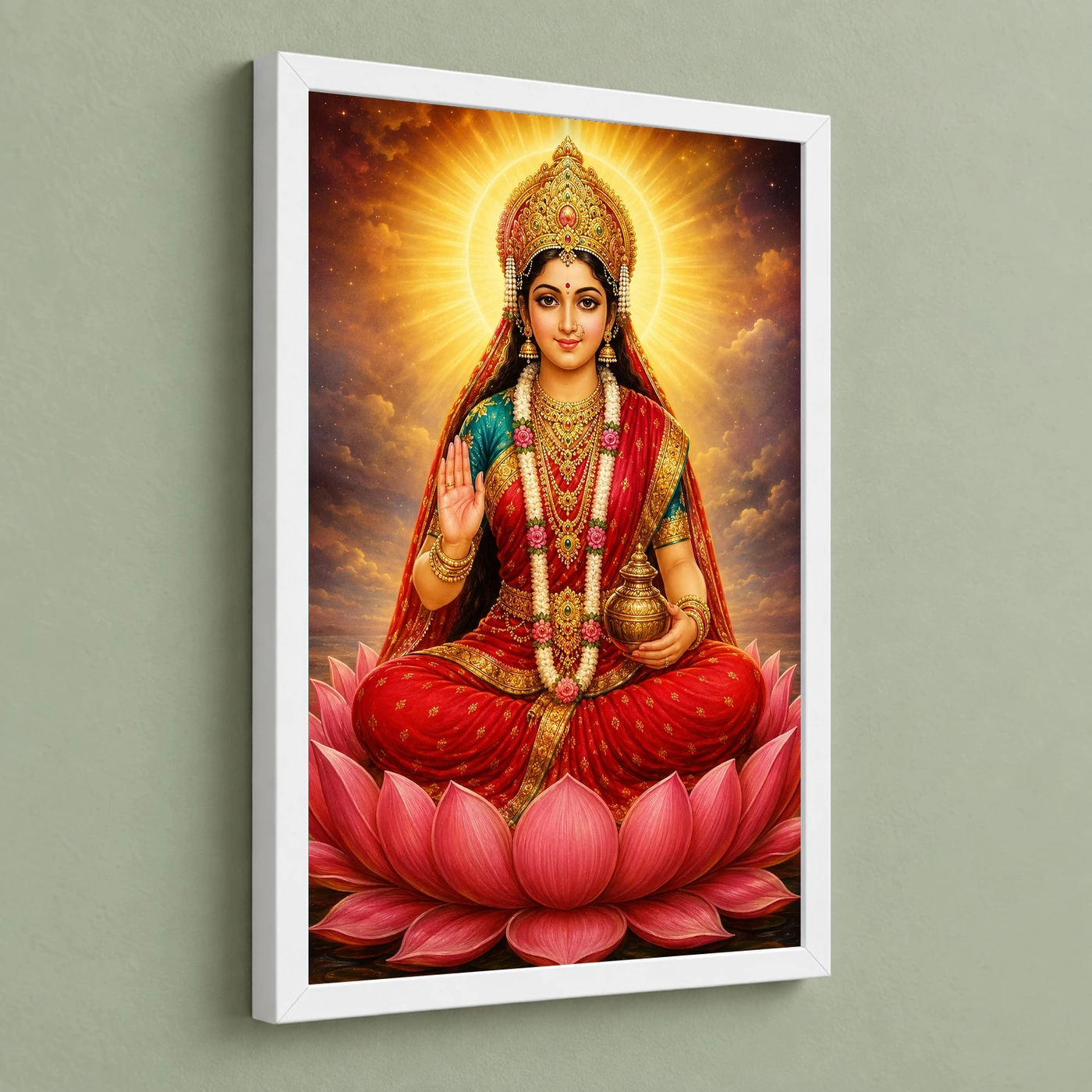 Gayatri Devi Peaceful Home Mandir Composition Photo Frame, view 5