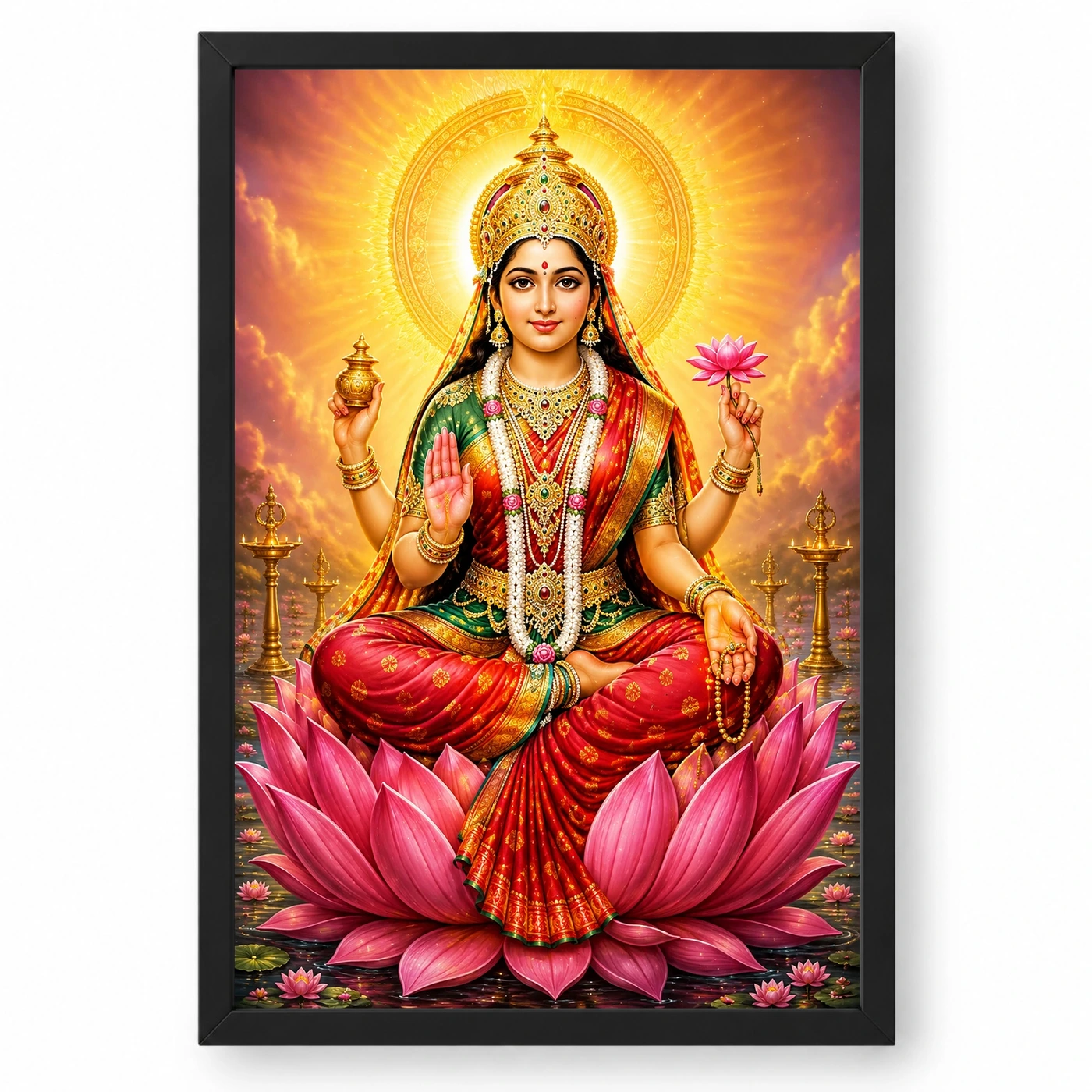 Gayatri Devi Royal Jewel-Toned Portrait Photo Frame