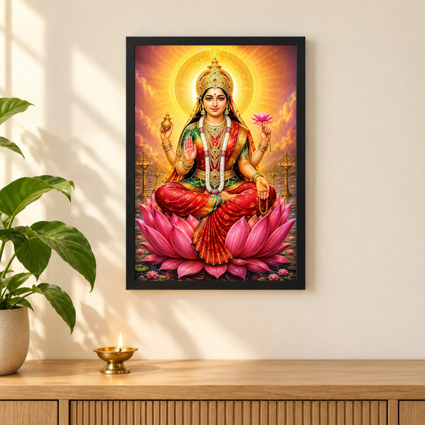 Gayatri Devi Royal Jewel-Toned Portrait Photo Frame, view 3