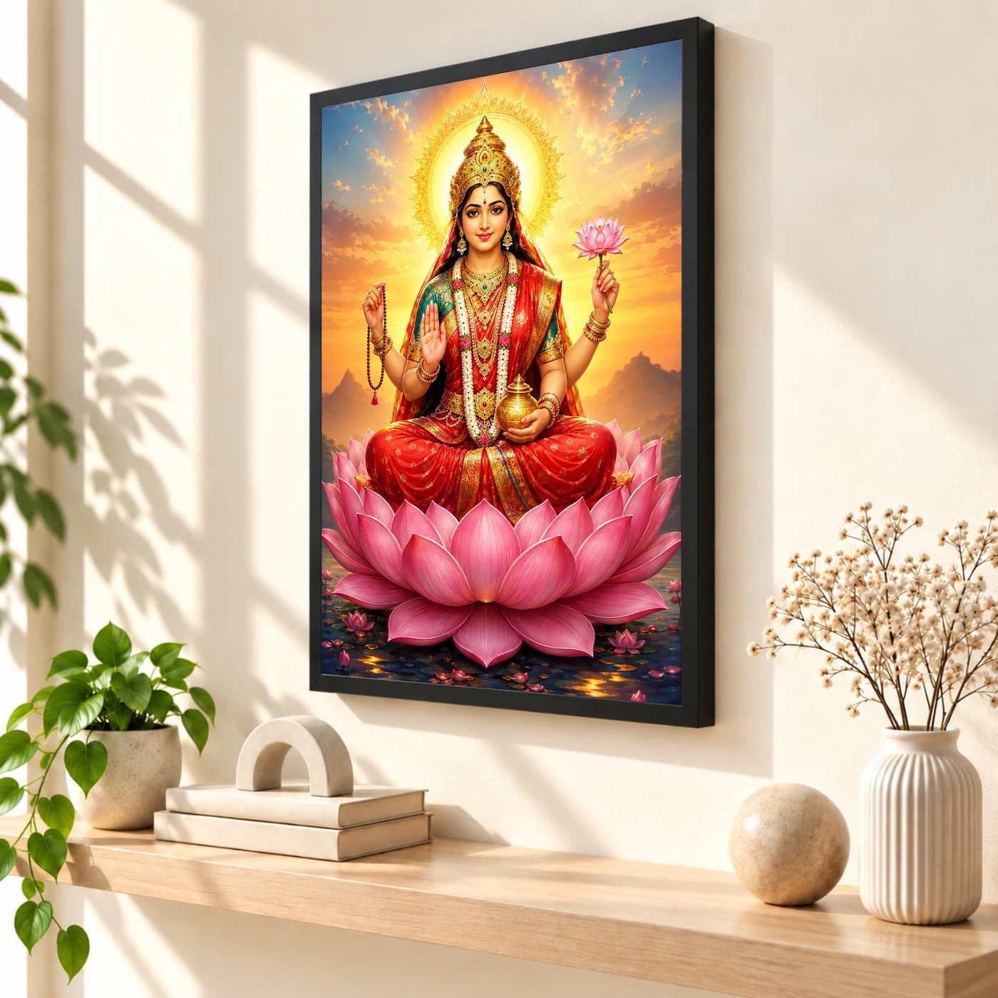 Gayatri Devi Serene Sunrise Blessing Photo Frame, view 2
