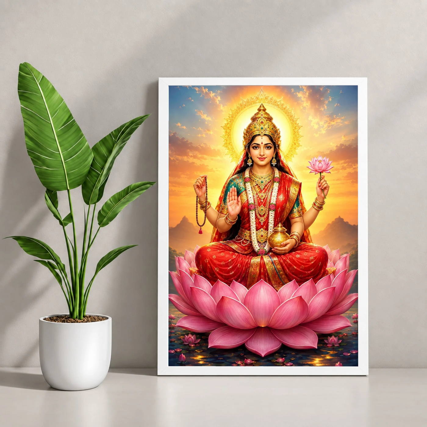 Gayatri Devi Serene Sunrise Blessing Photo Frame, view 4