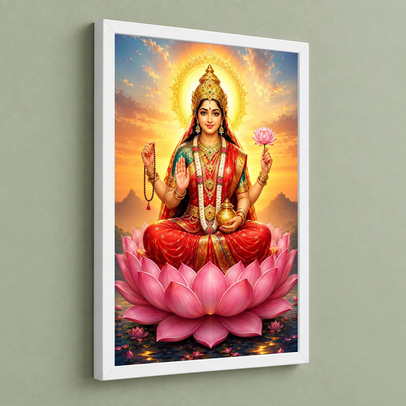 Gayatri Devi Serene Sunrise Blessing Photo Frame, view 5