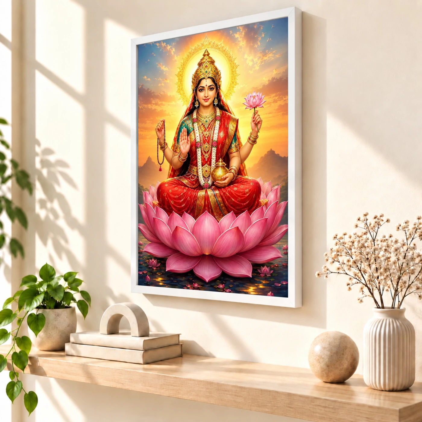 Gayatri Devi Serene Sunrise Blessing Photo Frame, view 7