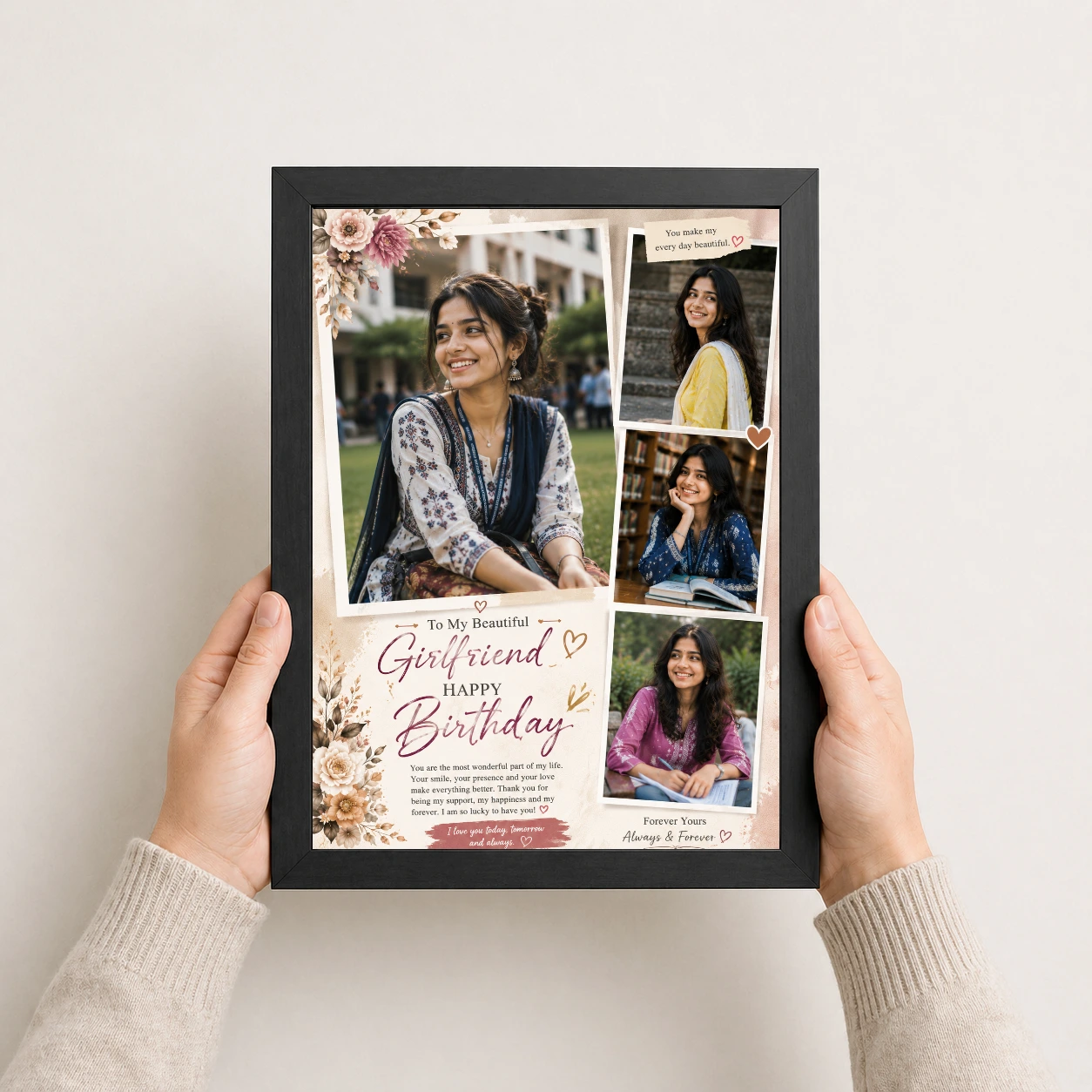 Girlfriend Birthday Photo Frame, view 3
