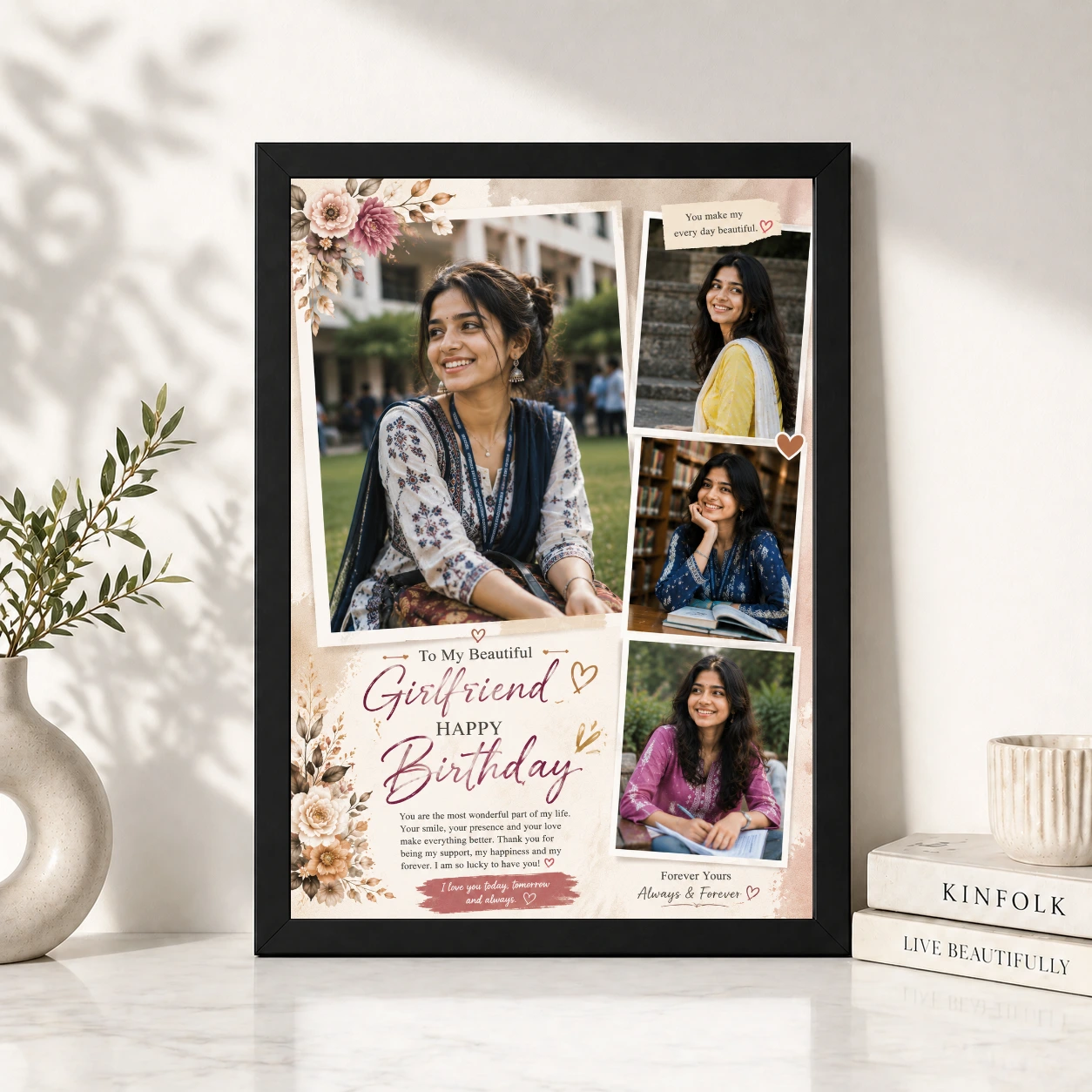 Girlfriend Birthday Photo Frame, view 4