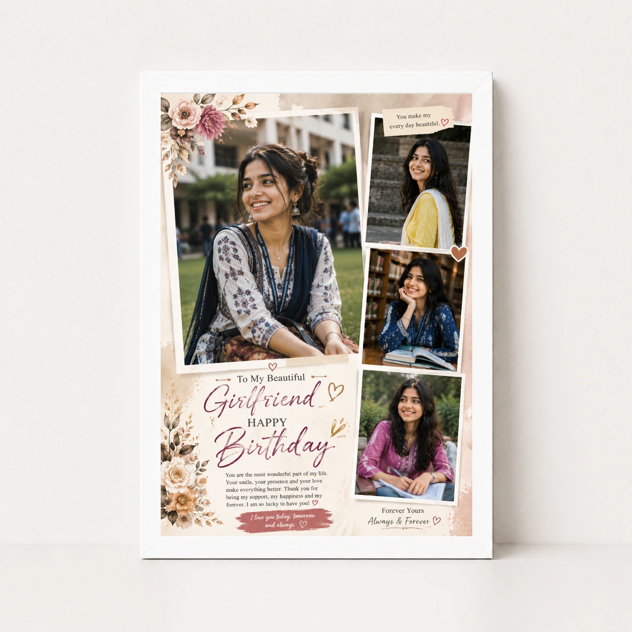 Girlfriend Birthday Photo Frame, view 5