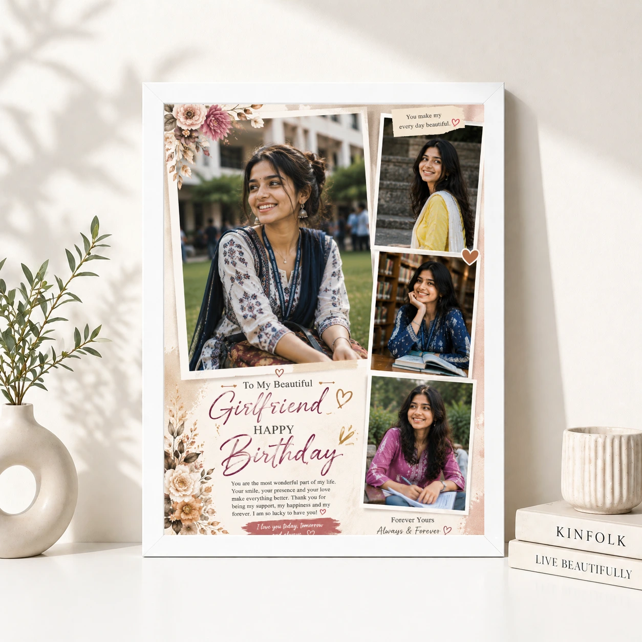 Girlfriend Birthday Photo Frame, view 8