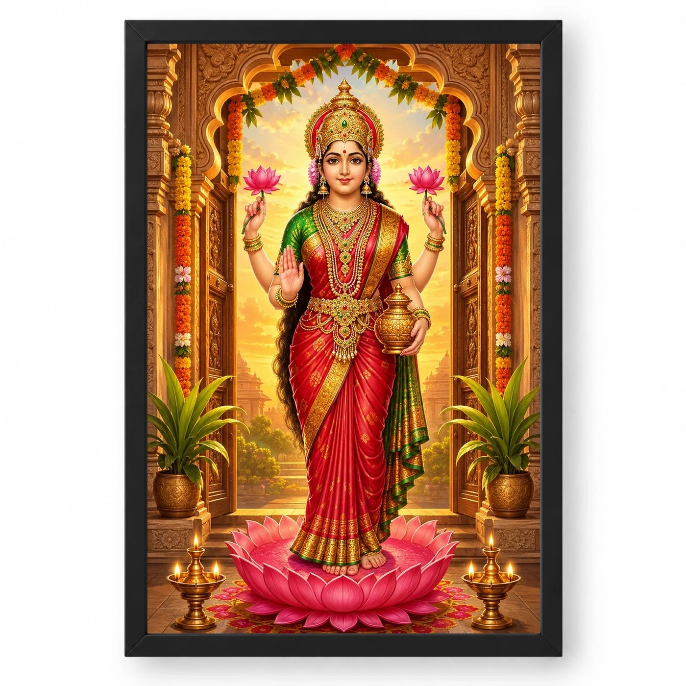 God Lakshmi — Auspicious Entrance Blessings Frame