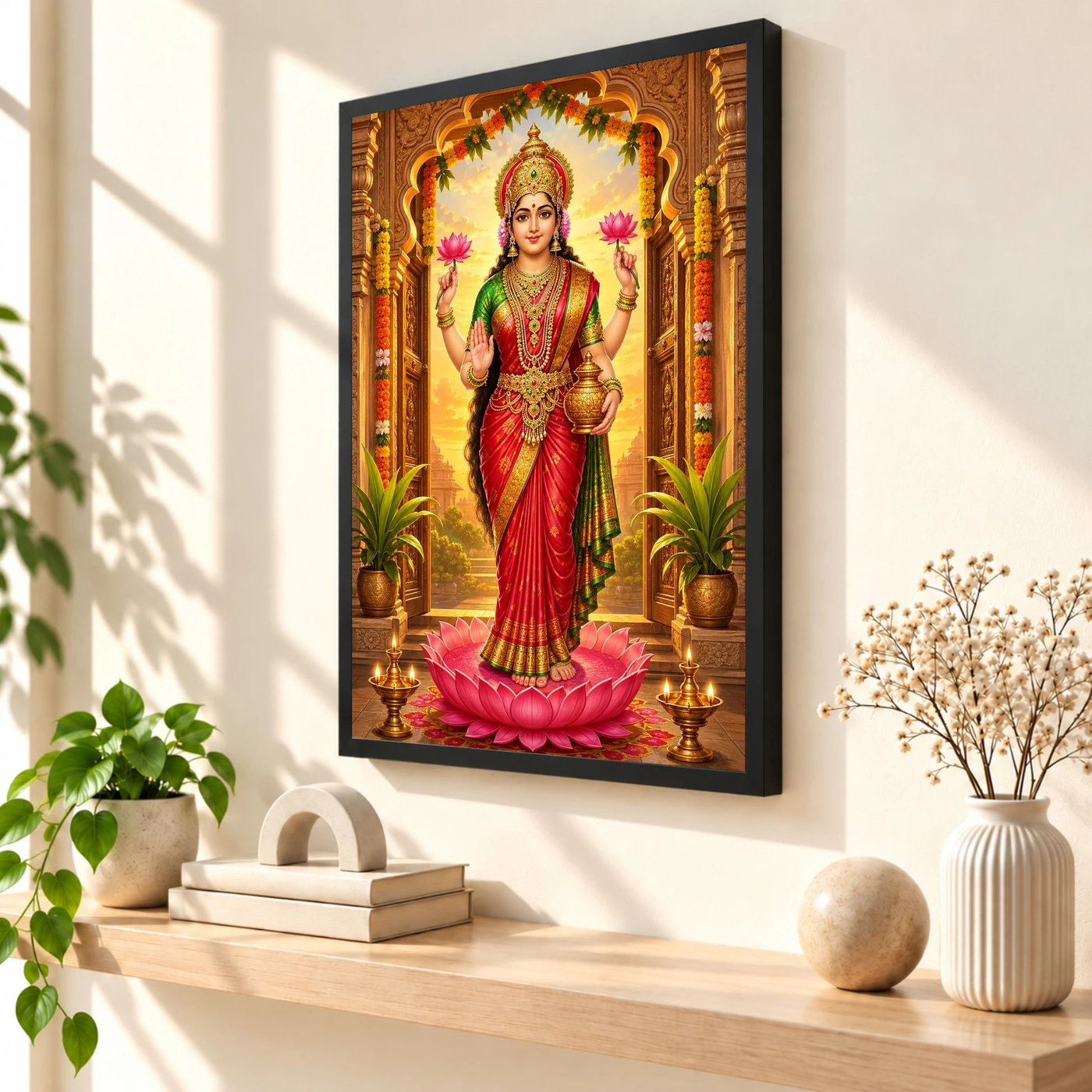 God Lakshmi — Auspicious Entrance Blessings Frame, view 2