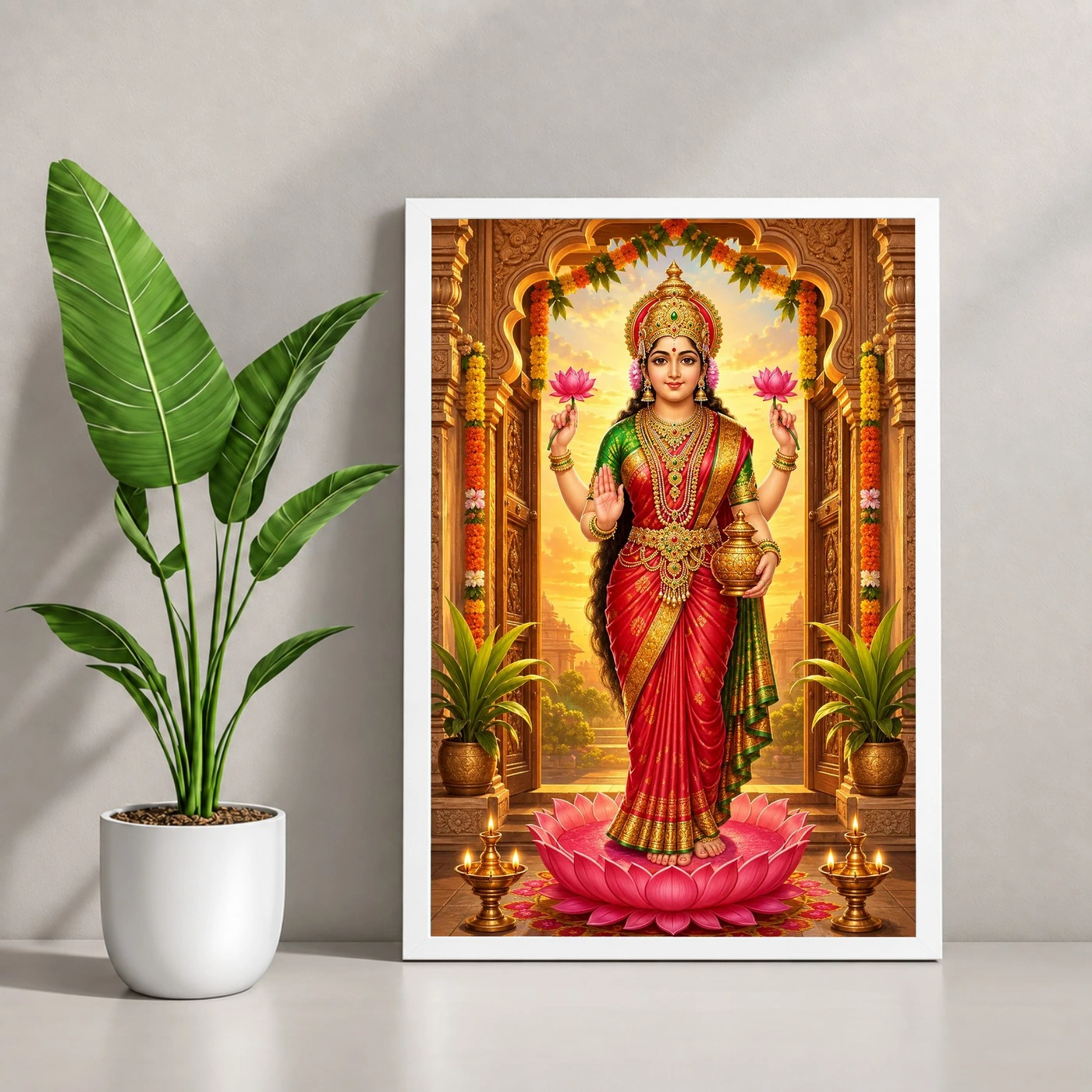 God Lakshmi — Auspicious Entrance Blessings Frame, view 4