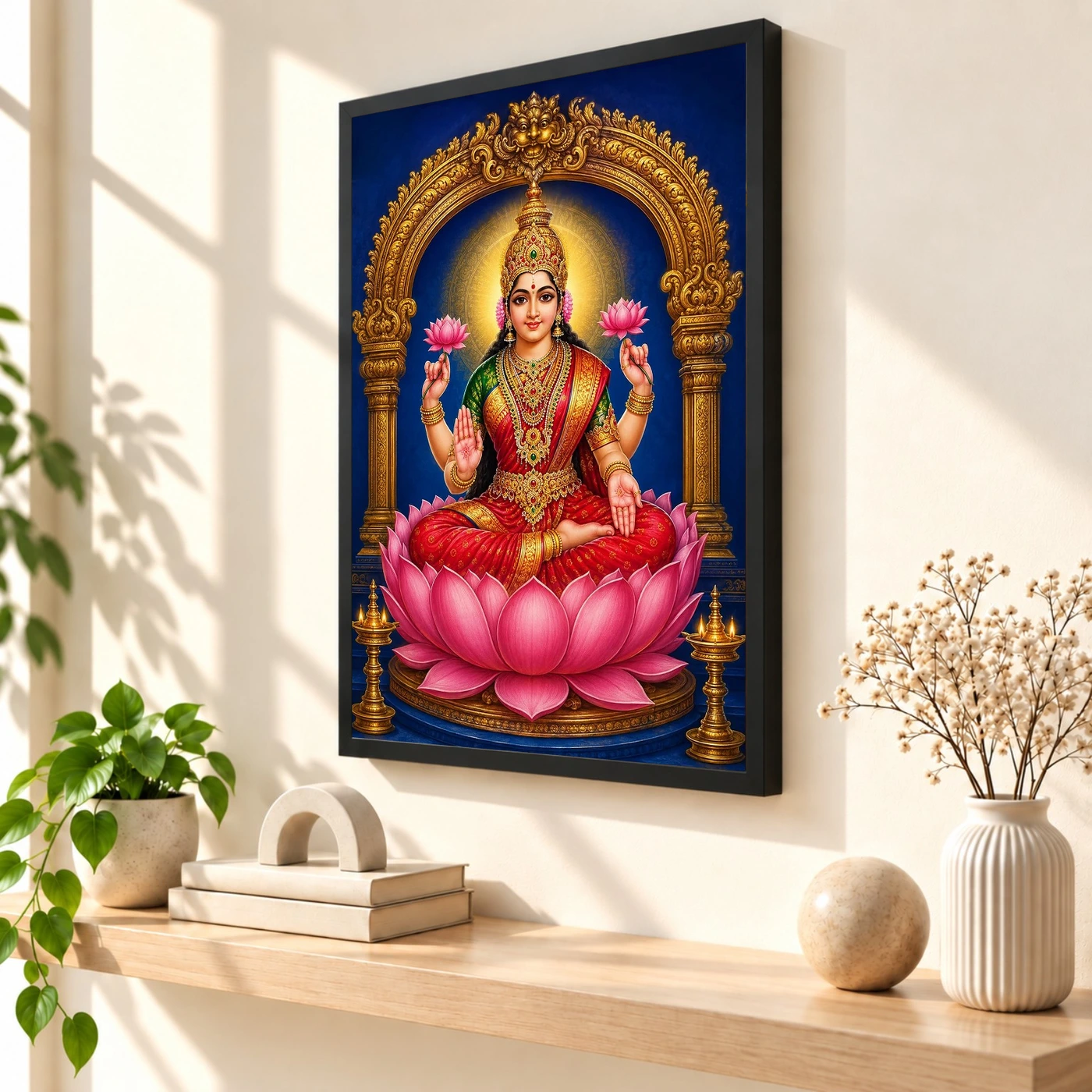 Goddess Lakshmi — Lotus Throne Frame, view 2