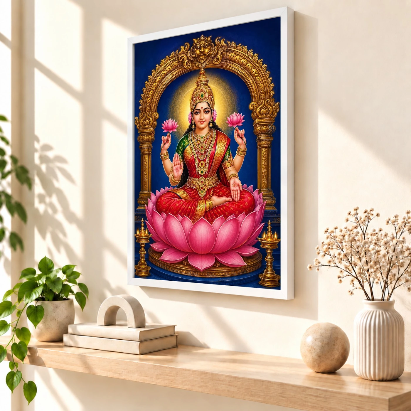 Goddess Lakshmi — Lotus Throne Frame, view 7