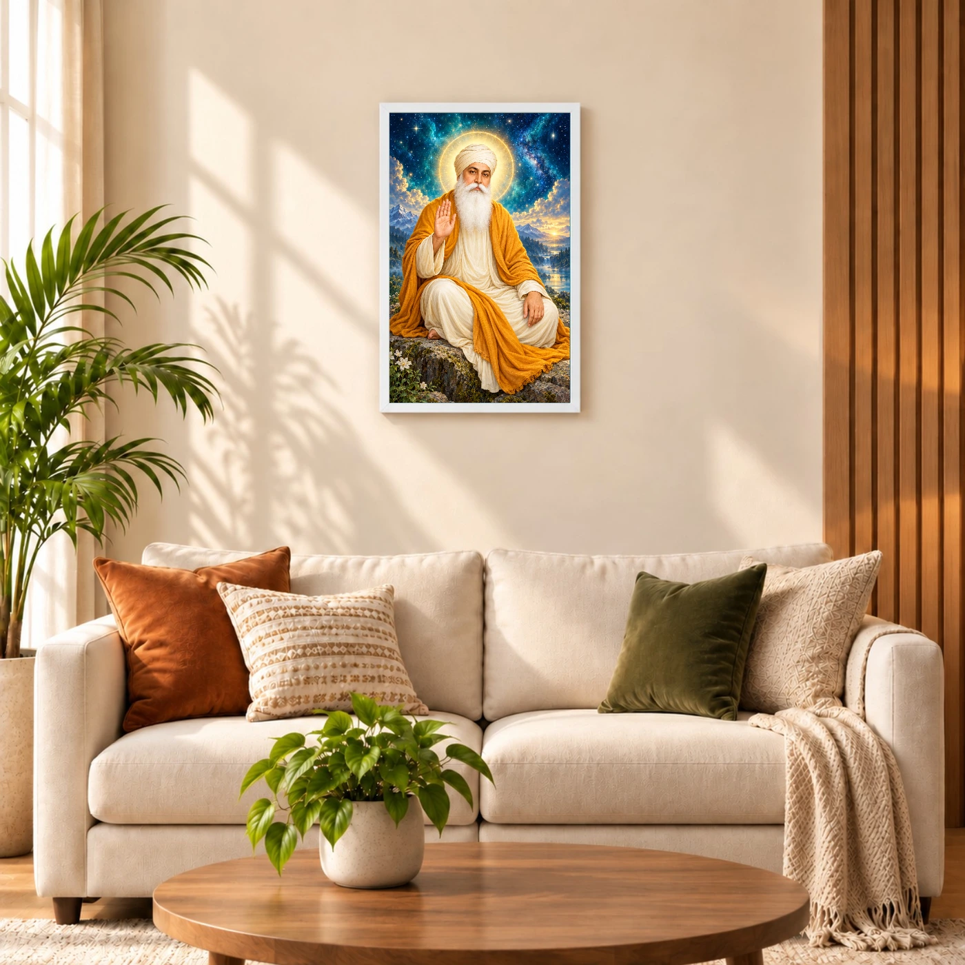 Guru Nanak Dev Cosmic Celestial Aura Photo Frame, view 9