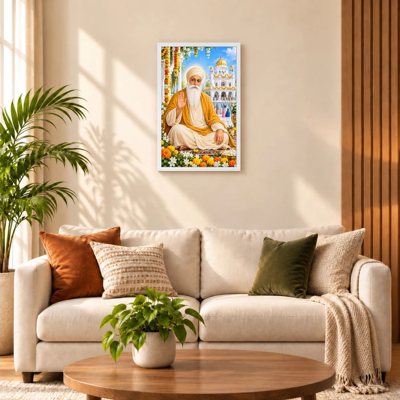 Guru Nanak Dev Grand Festival Flower Decoration Photo Frame, view 9