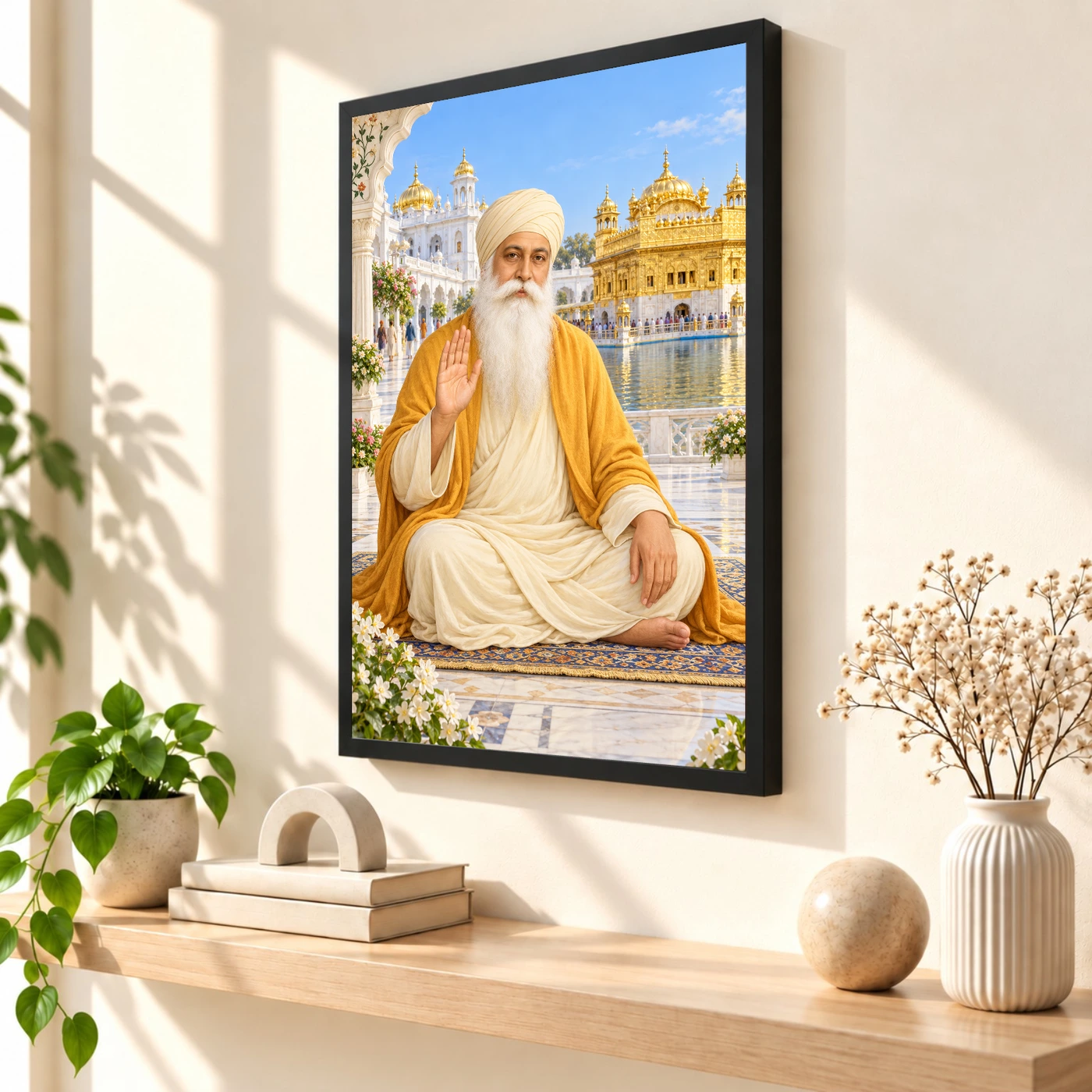 Guru Nanak Dev Heritage Temple Architecture Backdrop Photo Frame, view 2