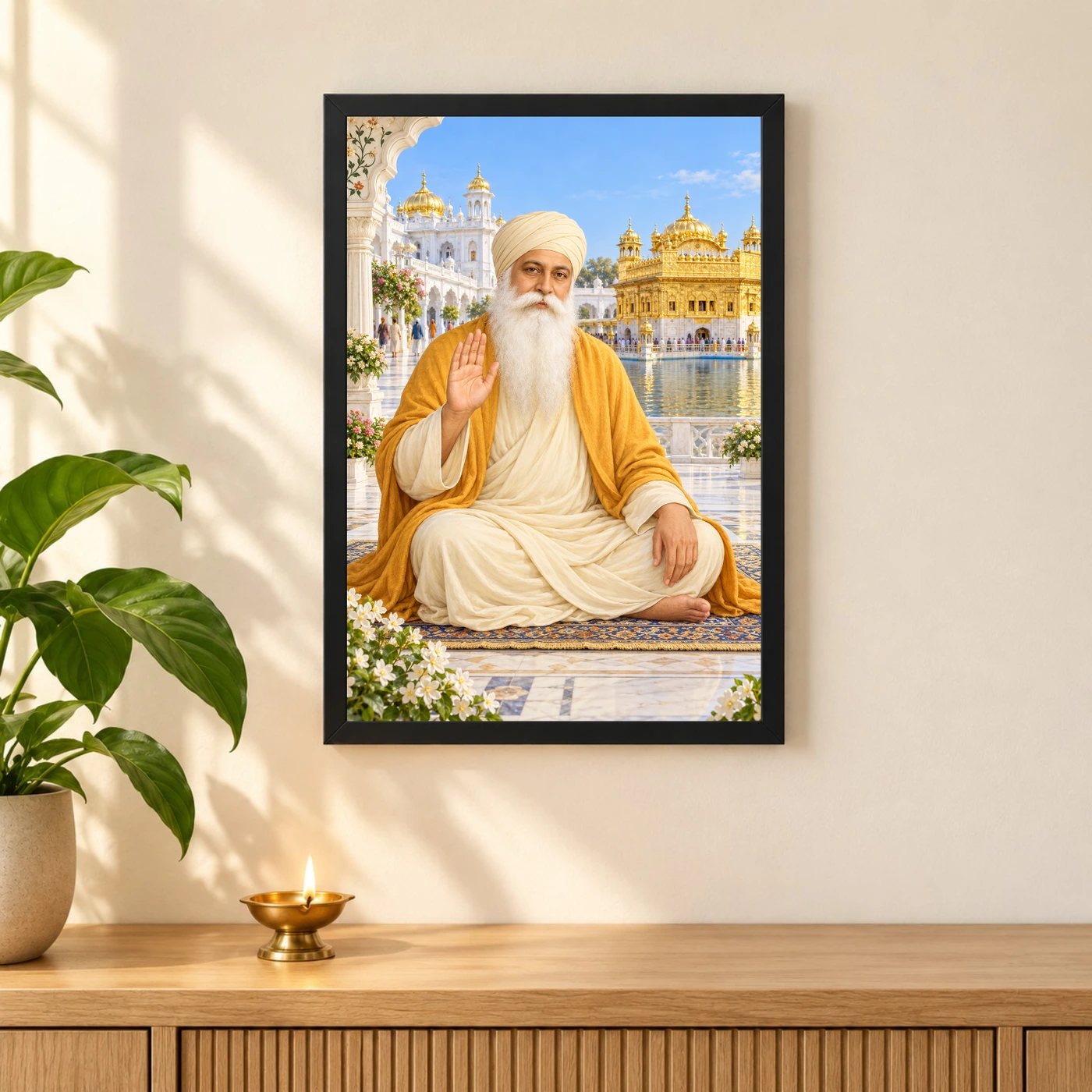 Guru Nanak Dev Heritage Temple Architecture Backdrop Photo Frame, view 3