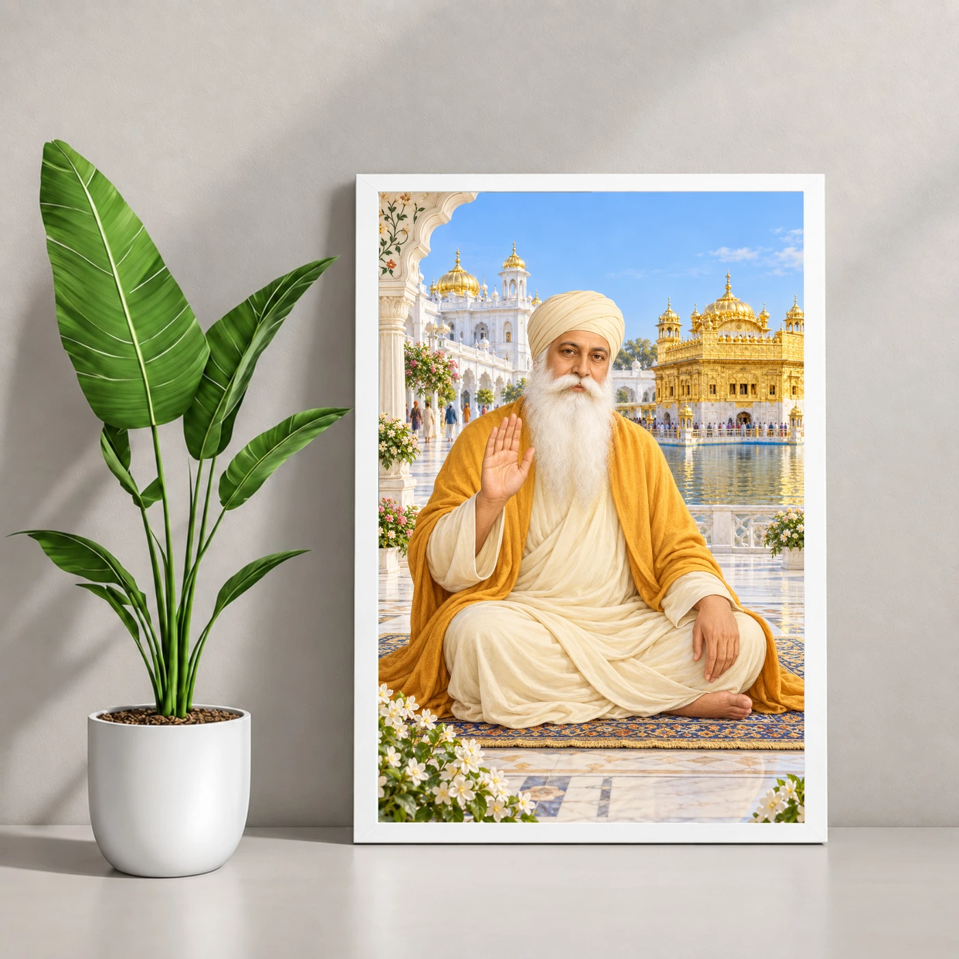 Guru Nanak Dev Heritage Temple Architecture Backdrop Photo Frame, view 4