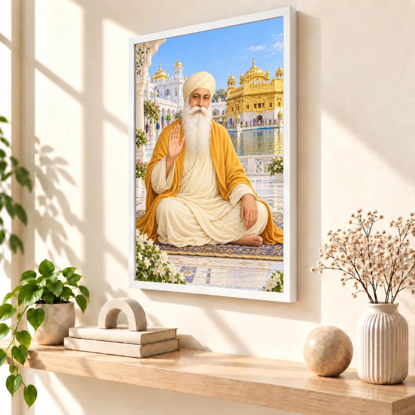 Guru Nanak Dev Heritage Temple Architecture Backdrop Photo Frame, view 7