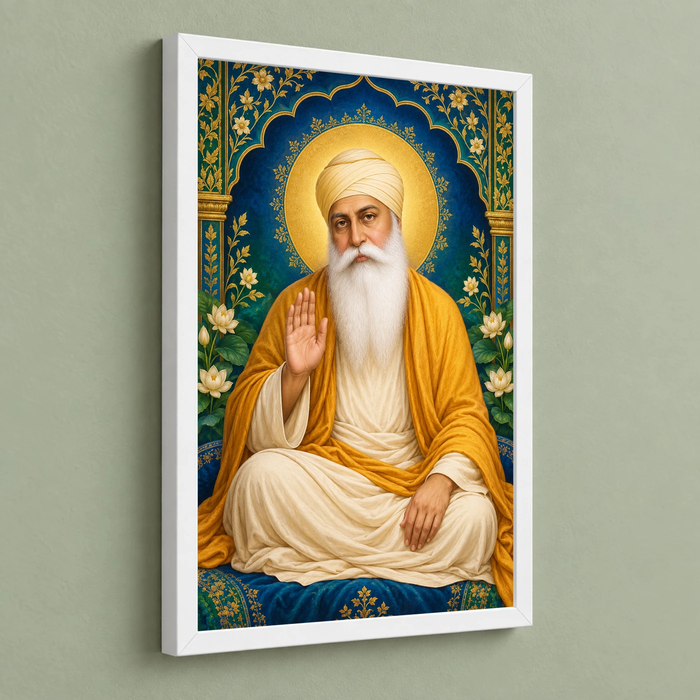 Guru Nanak Dev Royal Jewel-Toned Portrait Photo Frame, view 5