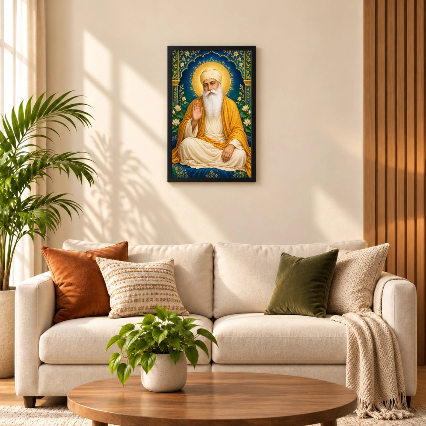 Guru Nanak Dev Royal Jewel-Toned Portrait Photo Frame, view 8