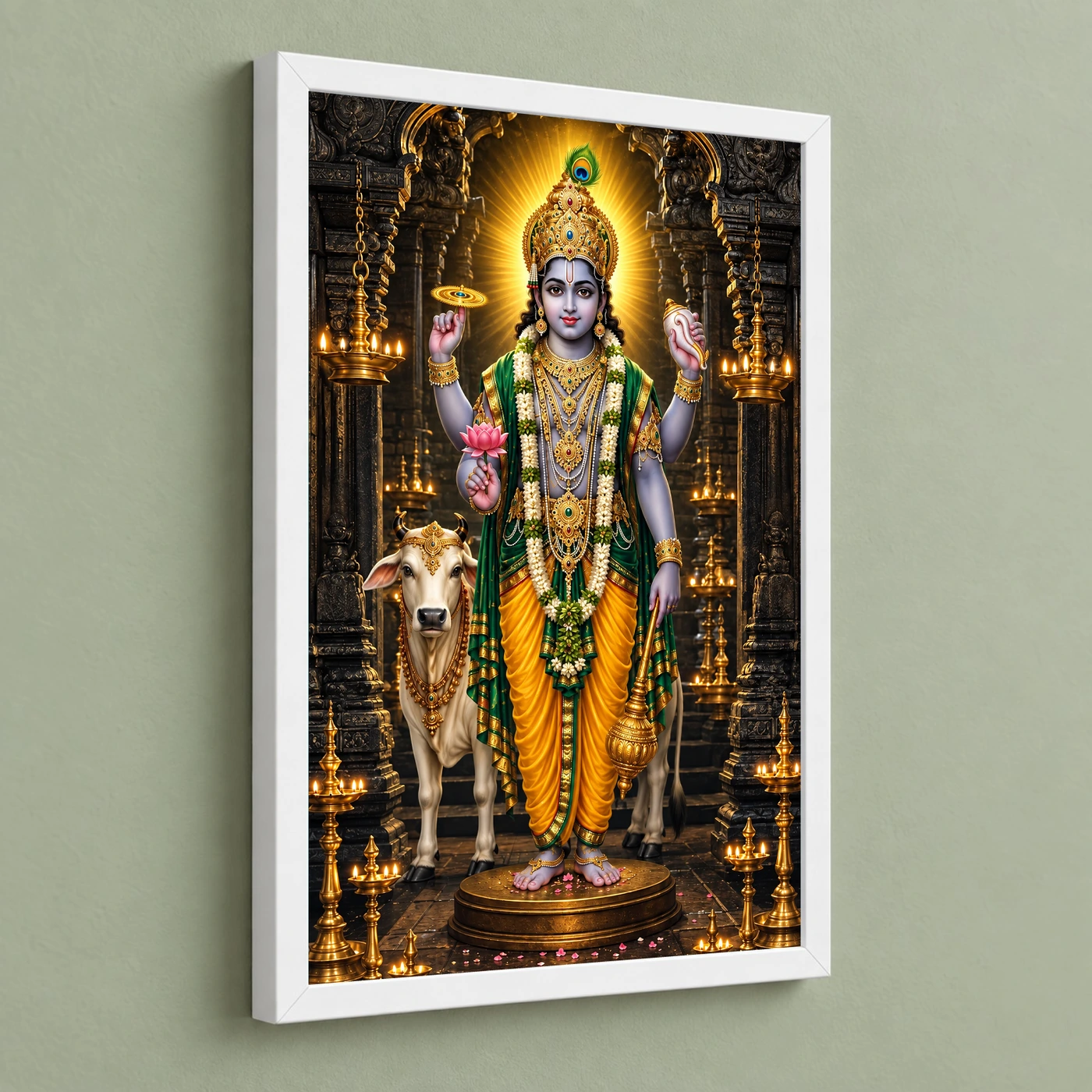 Guruvayurappan Kerala Temple Photo Frame, view 5