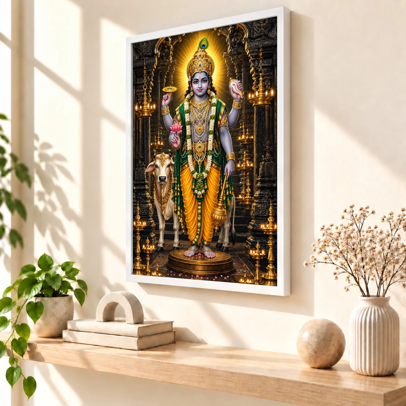 Guruvayurappan Kerala Temple Photo Frame, view 7