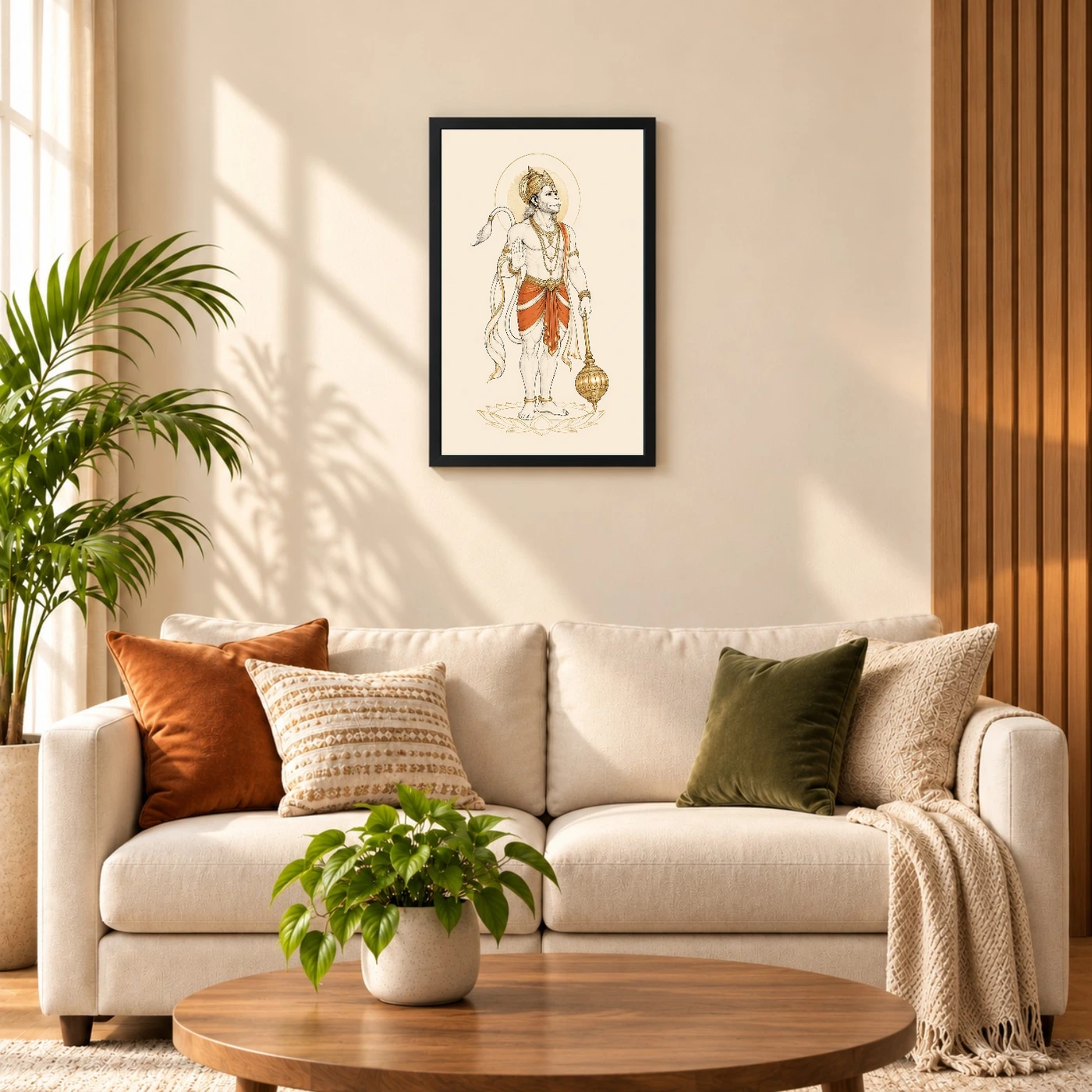 Hanuman — Modern Minimalist Ivory Frame, view 8