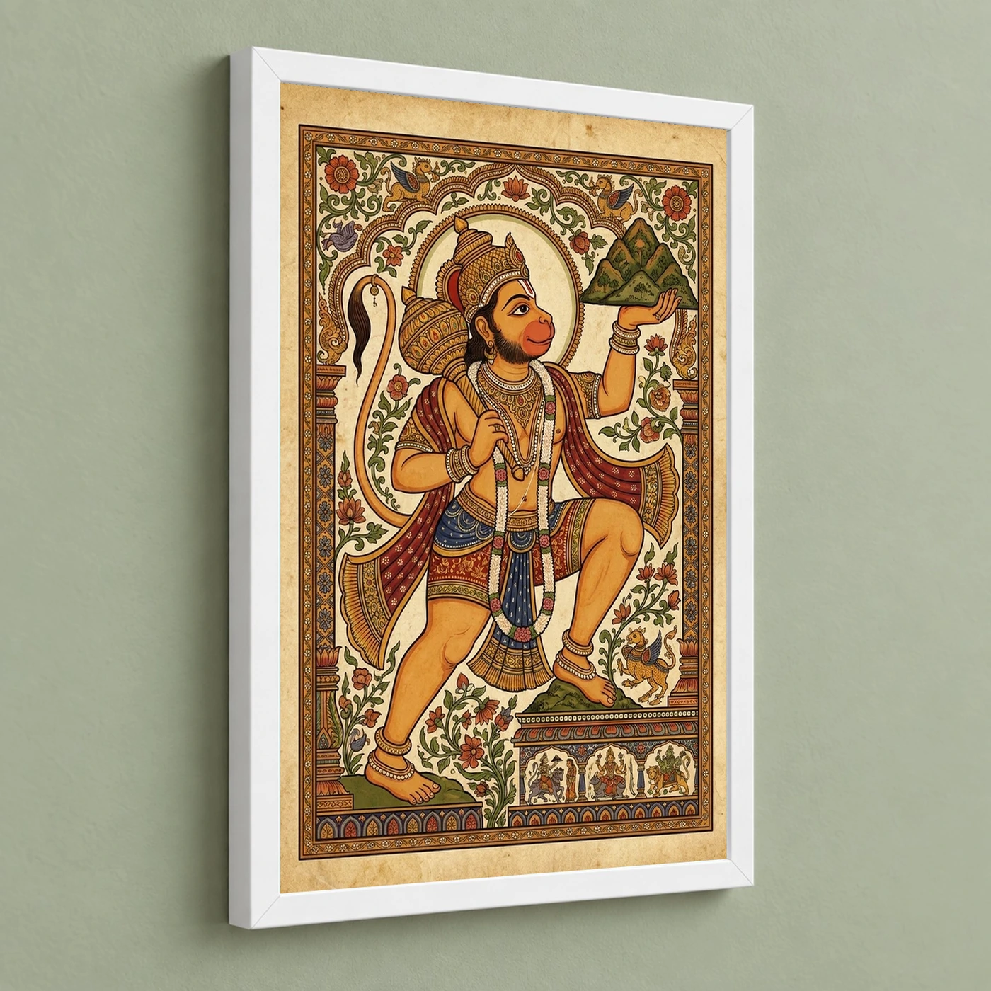 Hanuman Pattachitra Odisha Traditional Folk Art Photo Frame, view 5