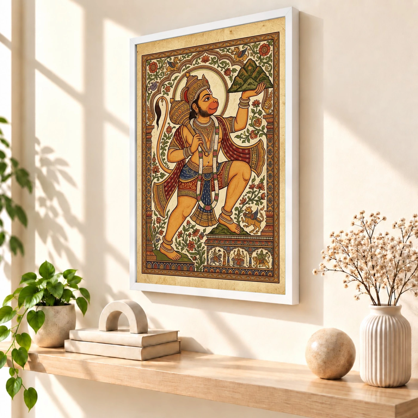 Hanuman Pattachitra Odisha Traditional Folk Art Photo Frame, view 7