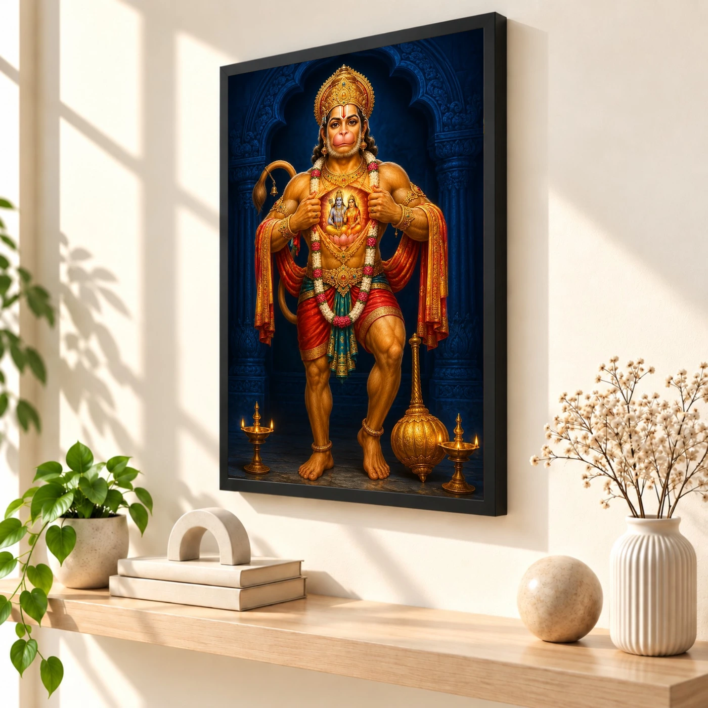 Hanuman — Ram Sita in Heart Frame, view 2