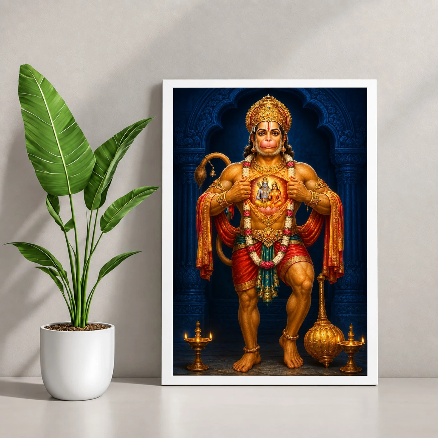 Hanuman — Ram Sita in Heart Frame, view 4
