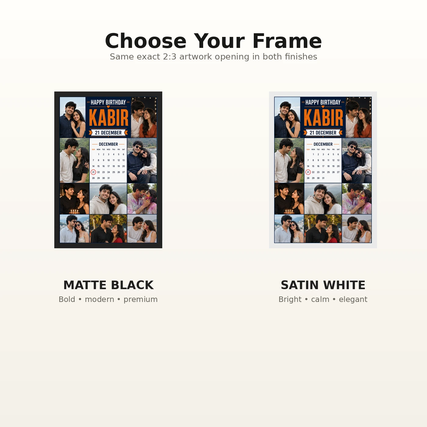 Happy Birthday Boyfriend Photo Frame with Date and Name, view 7