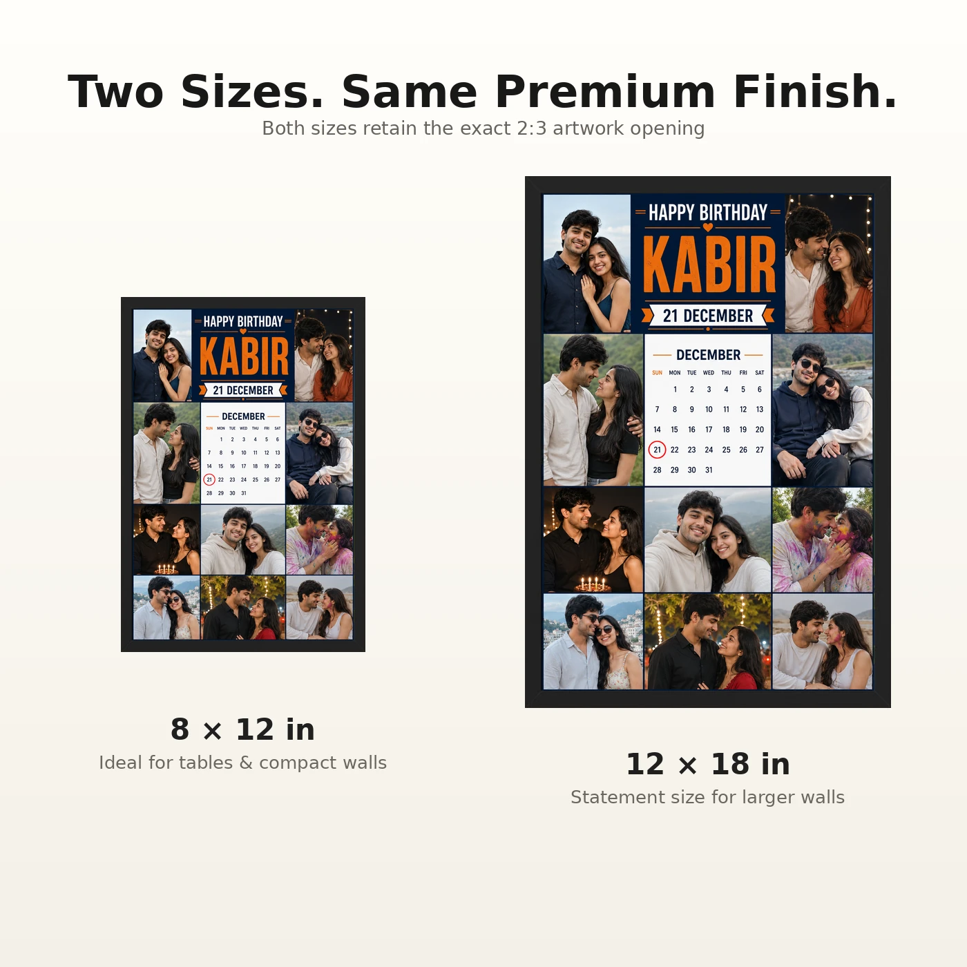 Happy Birthday Boyfriend Photo Frame with Date and Name, view 8