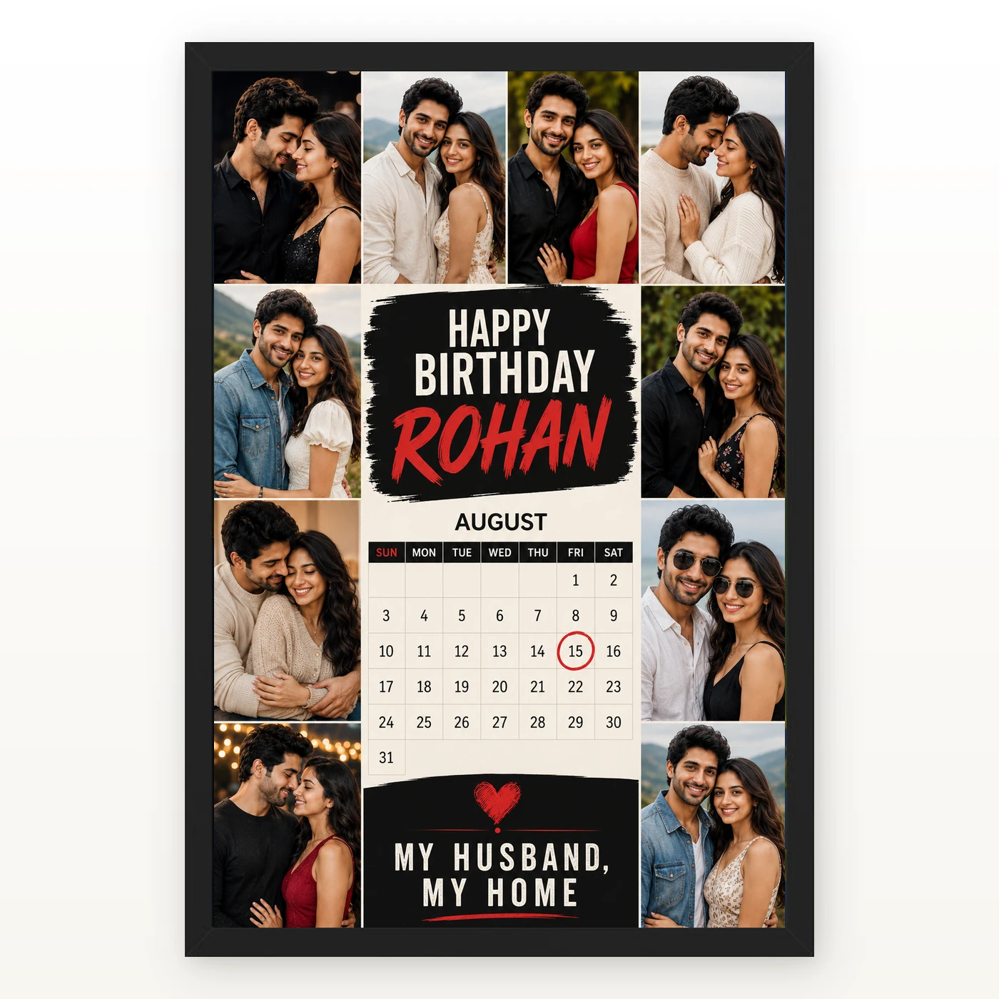 Happy Birthday Husband Photo Frame