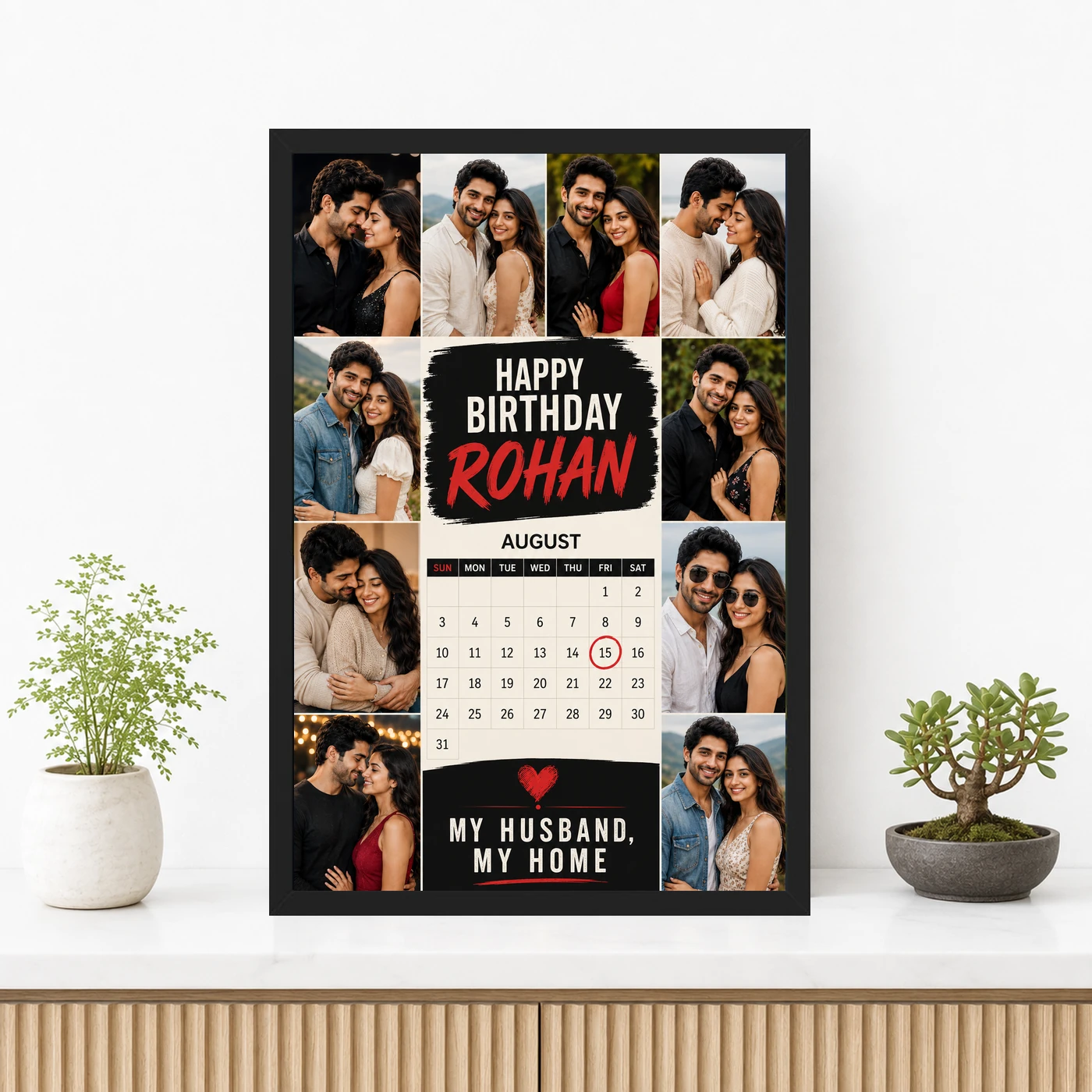 Happy Birthday Husband Photo Frame, view 3