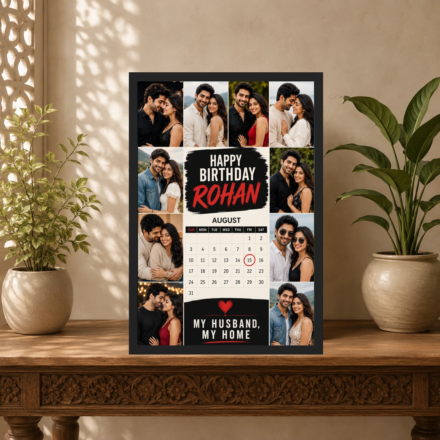 Happy Birthday Husband Photo Frame, view 5