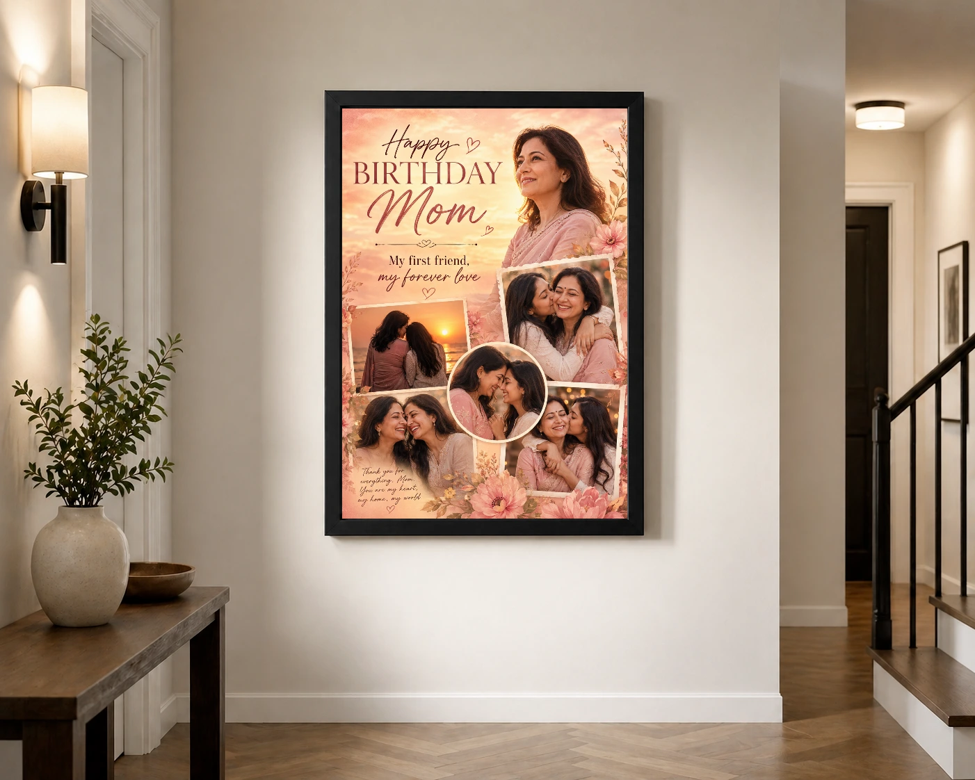 Happy Birthday Mom Photo Frame, view 2