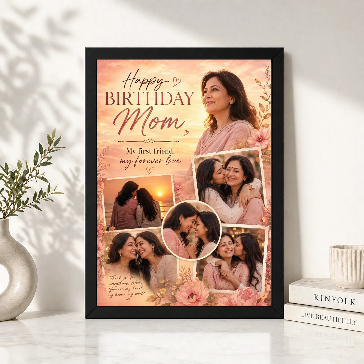 Happy Birthday Mom Photo Frame, view 4