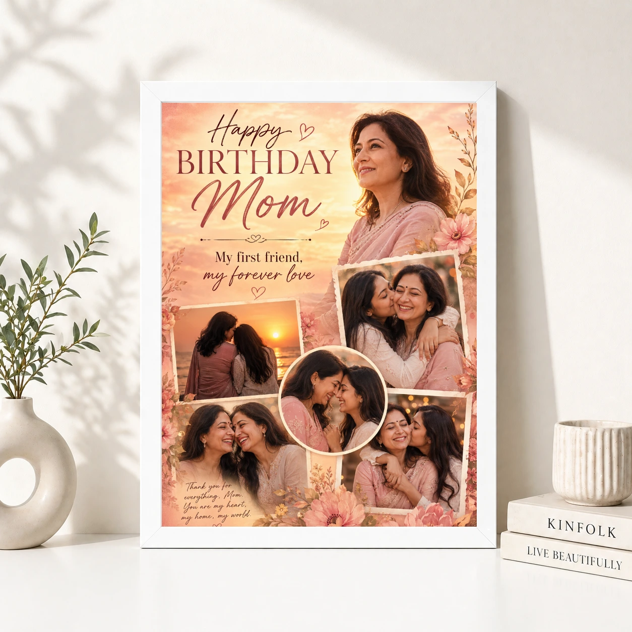 Happy Birthday Mom Photo Frame, view 8