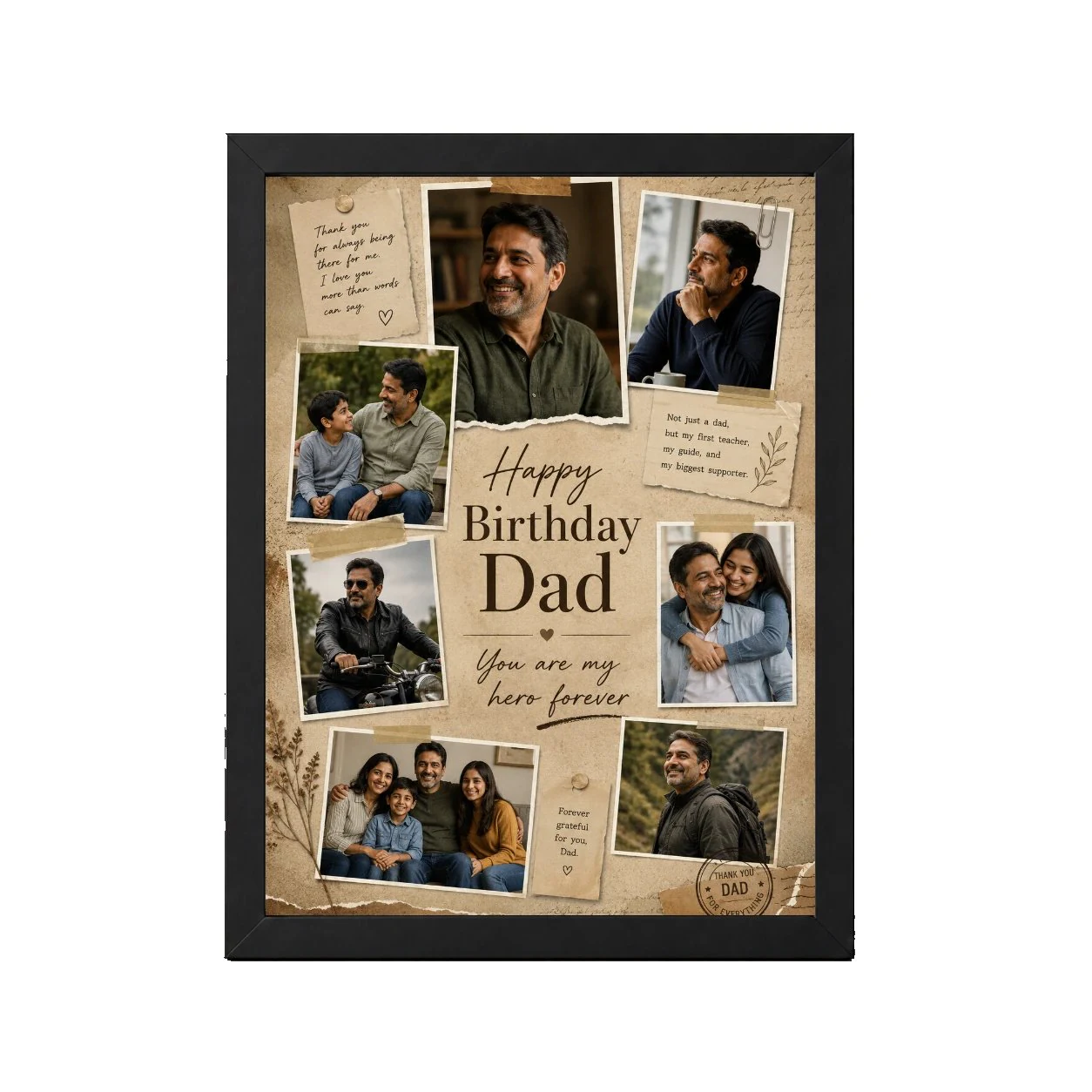 Happy Birthday Papa Photo Frame