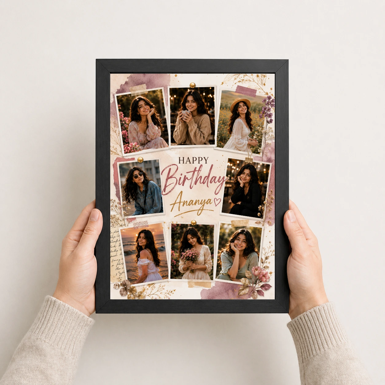 Happy Birthday Photo Frame with Custom Name, view 3