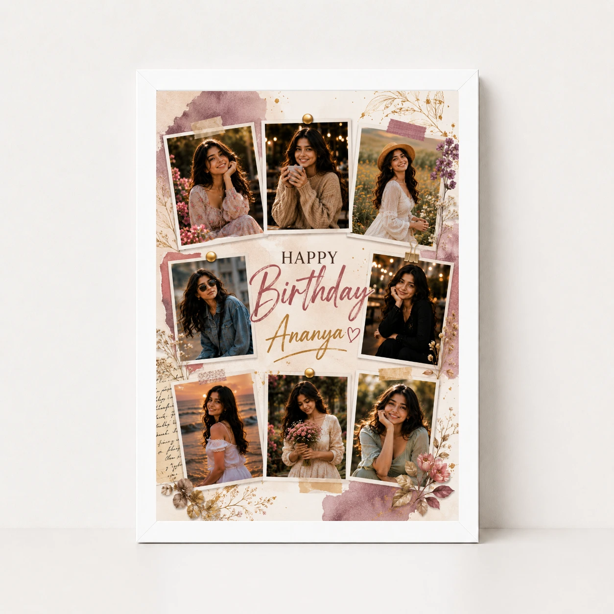 Happy Birthday Photo Frame with Custom Name, view 5